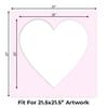 27x27 Mat Bevel Cut for 22x22 Photos - Precut Soft Pink Heart Shaped Photo Mat Board Opening - Acid Free Matte to Protect Your Pictures - Bevel Cut for Family Photos, Pack of 10 Matboards Show Kits view 2