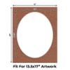 16x20 Mat Bevel Cut for 13.5x17 Photos - Precut Football Texture Oval Shaped Photo Mat Board Opening - Acid Free Matte to Protect Your Pictures - Bevel Cut for Family Photos, Pack of 10 Matboards Show view 2
