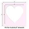 19x19 Mat Bevel Cut for 15x15 Photos - Precut Soft Pink Heart Shaped Photo Mat Board Opening - Acid Free Matte to Protect Your Pictures - Bevel Cut for Family Photos, Pack of 10 Matboards Show Kits view 2
