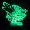Jinnwell 3D Wolf Night Light Lamp Illusion Night Light 16 Color Changing Table Desk Decoration Lamps Gift Acrylic Flat ABS Base USB Cable Toy view 4