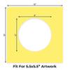 Poster Palooza 10x10 Photo Mat Board for 6x6 Photos Precut Circle Shape Opening Acid Free Bevel Cut Picture Frame Mat, Steel Blue, Mat Board for Framing Photos & Artwork, 10-Pack Matboards Show Kits view 2
