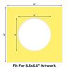 Poster Palooza 10x10 Photo Mat Board for 6x6 Photos Precut Circle Shape Opening Acid Free Bevel Cut Picture Frame Mat, Steel Blue, Mat Board for Framing Photos & Artwork, 25-Pack Matboards Show Kits view 2