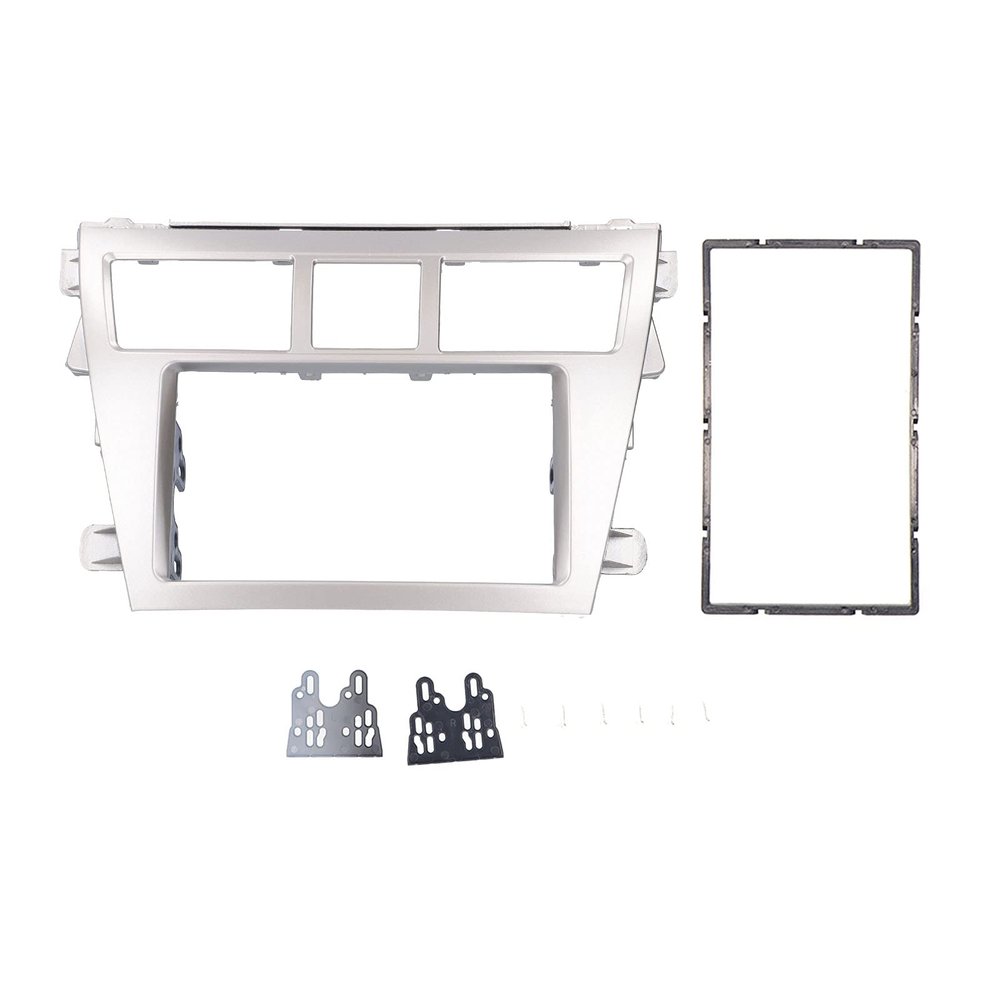 KIMISS Double Din Dash Kit 2Din Radio Fascia Car Stereo Installation Dash Kit Navigation Refitted Dash Panel Frame Kit for 2007-2012 / for Belta 2005-2008 / for Sedan