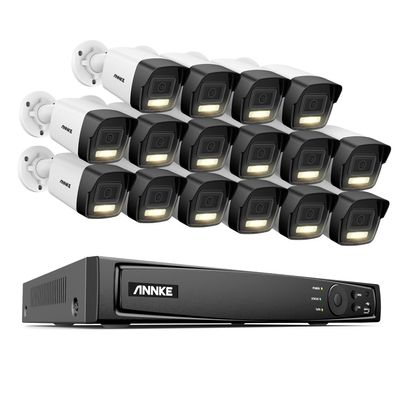 ANNKE AH500 16 Channel 3K POE Security Camera System, H.265+ 4K 8MP NVR, 16 x 5MP CCTV PoE IP Cameras Outdoor, Color Night Vision, AI Human Motion Detection, No Hard Drive