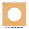 Poster Palooza 10x10 Photo Mat Board for 6x6 Photos Precut Circle Shape Opening Acid Free Bevel Cut Picture Frame Mat, Steel Blue, Mat Board for Framing Photos & Artwork, 10-Pack Matboards Show Kits view 2
