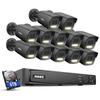 ANNKE AH500 3K AI PoE Security Camera System with Human/Vehicle Detection,12pcs IP67 Outdoor IP Cameras with Smart Dual Light, 2.8mm Lens (116 FOV), Color Night Vision, Built in Mic, 6TB Hard Drive view 1