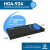 OREI eARC 4K 60Hz Dolby Atmos Audio Extractor Switch with 3 Inputs - Connect ARC/eARC Soundbar. HDMI 2.0 and HDCP 2.2 Compliant - CEC Pass Through - HDR, Dolby Vision Supported (HDA-934) view 2