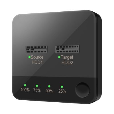 Dual Bay M.2 SSD Duplicator Clone Docking Station 1Gbps High Speed, Offline Data M.2 SSD Cloner Dual Bay Drive Dock