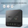 Dual Bay M.2 SSD Duplicator Clone Docking Station 1Gbps High Speed, Offline Data M.2 SSD Cloner Dual Bay Drive Dock view 3