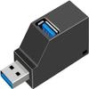 USB Hub,High Speed Mini USB 3.0 USB 2.0 HUB 3 Port Splitter (2 USB 2.0 zUSB 3.0) Distribution Adapter for PC Laptop MacBook Notebook USB Flash Drives view 2