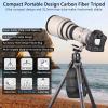 Compact Design Carbon Camera Tripod with Stone Bag 32.5mm Max Leg Tube Stable Lightweight Carbon Fiber Travel Stand for Canon Sony Nikon DSLR Digital Camcorder Max Load 25kg view 2