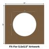 Poster Palooza 10x10 Photo Mat Board for 6x6 Photos Precut Circle Shape Opening Acid Free Bevel Cut Picture Frame Mat, Steel Blue, Mat Board for Framing Photos & Artwork, 25-Pack Matboards Show Kits view 2