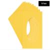 16x24 Mat Bevel Cut for 12x22 Photos - Precut Chamois Yellow Oval Shaped Photo Mat Board Opening - Acid Free Matte to Protect Your Pictures - Bevel Cut for Family Photos, Pack of 10 Matboards Show view 2