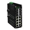 8 Ports Industrial L2 Managed Ethernet Switch with 4x1G SFP, 2x10G SFP+ Din Rail Fiber Switch Layer 2 Web Management Network Switch Support Ring Network QOS VLAN IGMP view 1