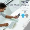 Desk Clamp Power Strip USB C - Charging Station for Multiple Devices - Multi Plug Outlet Extender - Desktop Mount Surge Protector with 4 Outlets 4 USB Ports for Phone, Tablet, Computer view 3