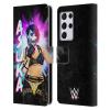 Head Case Designs Officially Licensed WWE Black Portrait Asuka Leather Wallet Case Compatible with Samsung Galaxy S21 Ultra 5G view 1