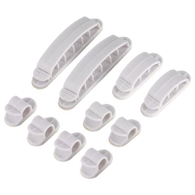 Desk Cord Organizer,Cable Tidy Sleeves,10pcs Cable Organizer Wire Storage Desktop Cable Cord Holder Electric Wire Clip for Home Table Computer Wall Storage Sort Out