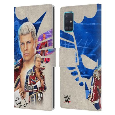 Head Case Designs Officially Licensed WWE Superstar Graphics Cody Rhodes Leather Wallet Case Compatible with Samsung Galaxy A51 (2019)