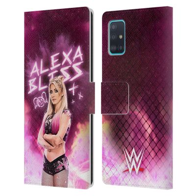 Head Case Designs Officially Licensed WWE Portrait Alexa Bliss Leather Wallet Case Compatible with Samsung Galaxy A51 (2019)