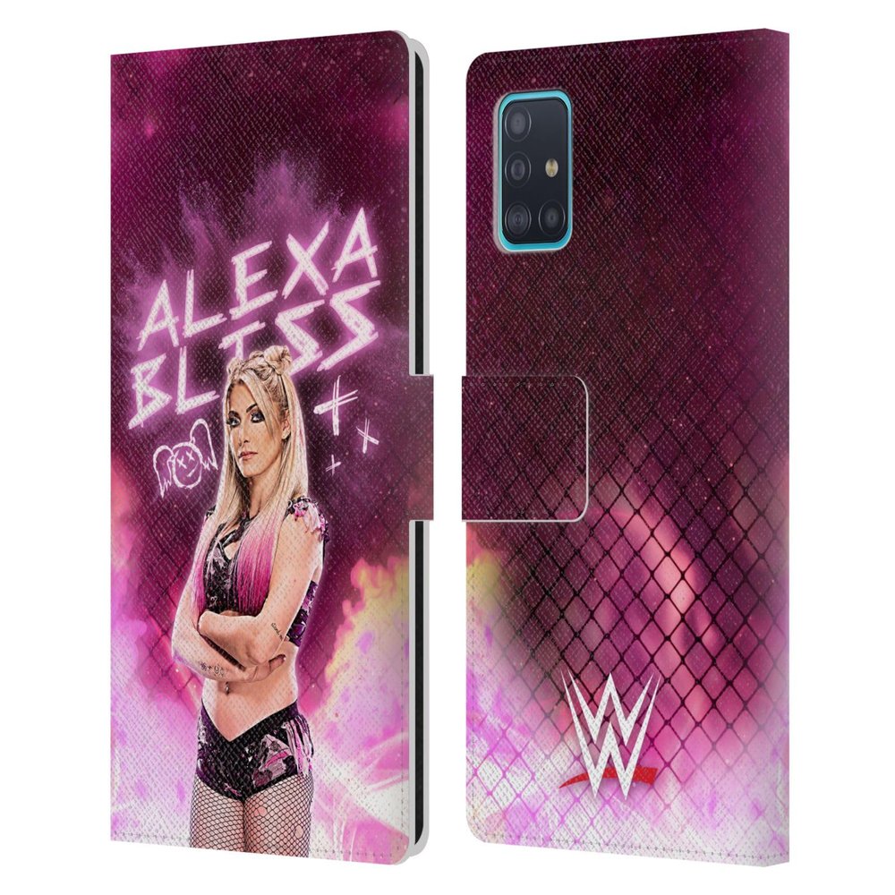 Head Case Designs Officially Licensed WWE Portrait Alexa Bliss Leather Wallet Case Compatible with Samsung Galaxy A51 (2019)