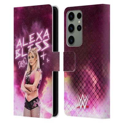 Head Case Designs Officially Licensed WWE Portrait Alexa Bliss Leather Wallet Case Compatible with Samsung Galaxy S23 Ultra 5G