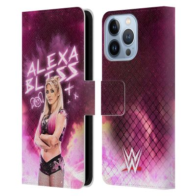 Head Case Designs Officially Licensed WWE Portrait Alexa Bliss Leather Wallet Case Compatible with Apple iPhone 13 Pro