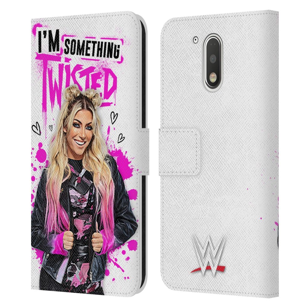 Head Case Designs Officially Licensed WWE Something Twisted Alexa Bliss Leather Book Wallet Case Cover Compatible with Motorola Moto G41