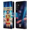 Head Case Designs Officially Licensed WWE Portrait Austin Theory Leather Wallet Case Compatible with Samsung Galaxy A13 5G (2021) view 1