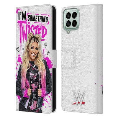 Head Case Designs Officially Licensed WWE Something Twisted Alexa Bliss Leather Wallet Case Compatible with Samsung Galaxy M53 (2022)