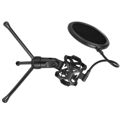 CORHAD Abs Tripod Desktop Microphone Stand Filter for Music Podcast Singing Livestreaming