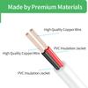[2-Pack] 10FT DC Power Extension Cable 5.5mm x 2.1mm, Female to Male Power Cord for 12V/24V CCTV Security Cameras, DVR, IP/WiFi Cameras, LED Strip Lights, Routers, DC Power Supply Adapter - White view 3