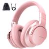 AUSDOM E7 Bluetooth Active Noise Cancelling Headphones, Wireless Over Ear ANC with Microphone, Hi-Fi Stereo Sound, 50H Playtime, Comfortable Earpads for Travel Work TV Phones, Rose Gold view 1