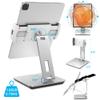 AboveTEK Business Kiosk Aluminum Tablet iPad Stand for Any 4-14" Display Tablets Bundle with Elegant Tablet Stand, Aluminum iPad Stand Holder, Desktop Kiosk POS Stand for 7-13 inch view 4