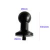 FEICHAO 20mm/17mm/15mm/13mm to 1/4 Screw/Hole Ball Head Mount Adapter for Action Camera Photography Accessories (20mm to 1/4 Screw) view 2