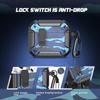 RFUNGUANGO for AirPods 3 Case Cover with Cleaning Kit and Carabiner, Safety Lock and Automatic Pop-up, Compatible with Airpods 3rd Generation Case, Support Wireless Charging, Blue Camo view 2