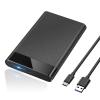 POSUGEAR 2.5'' External Hard Drive Enclosure, 6Gbps USB C 3.1 Gen 2 to SATA III Tool-Free External Hard Drive Case for 7mm/9.5mm 2.5 inch SSD HDD with UASP, Compatible with WD Toshiba Samsung PS4 Xbox view 1