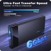 POSUGEAR 2.5'' External Hard Drive Enclosure, 6Gbps USB C 3.1 Gen 2 to SATA III Tool-Free External Hard Drive Case for 7mm/9.5mm 2.5 inch SSD HDD with UASP, Compatible with WD Toshiba Samsung PS4 Xbox view 3