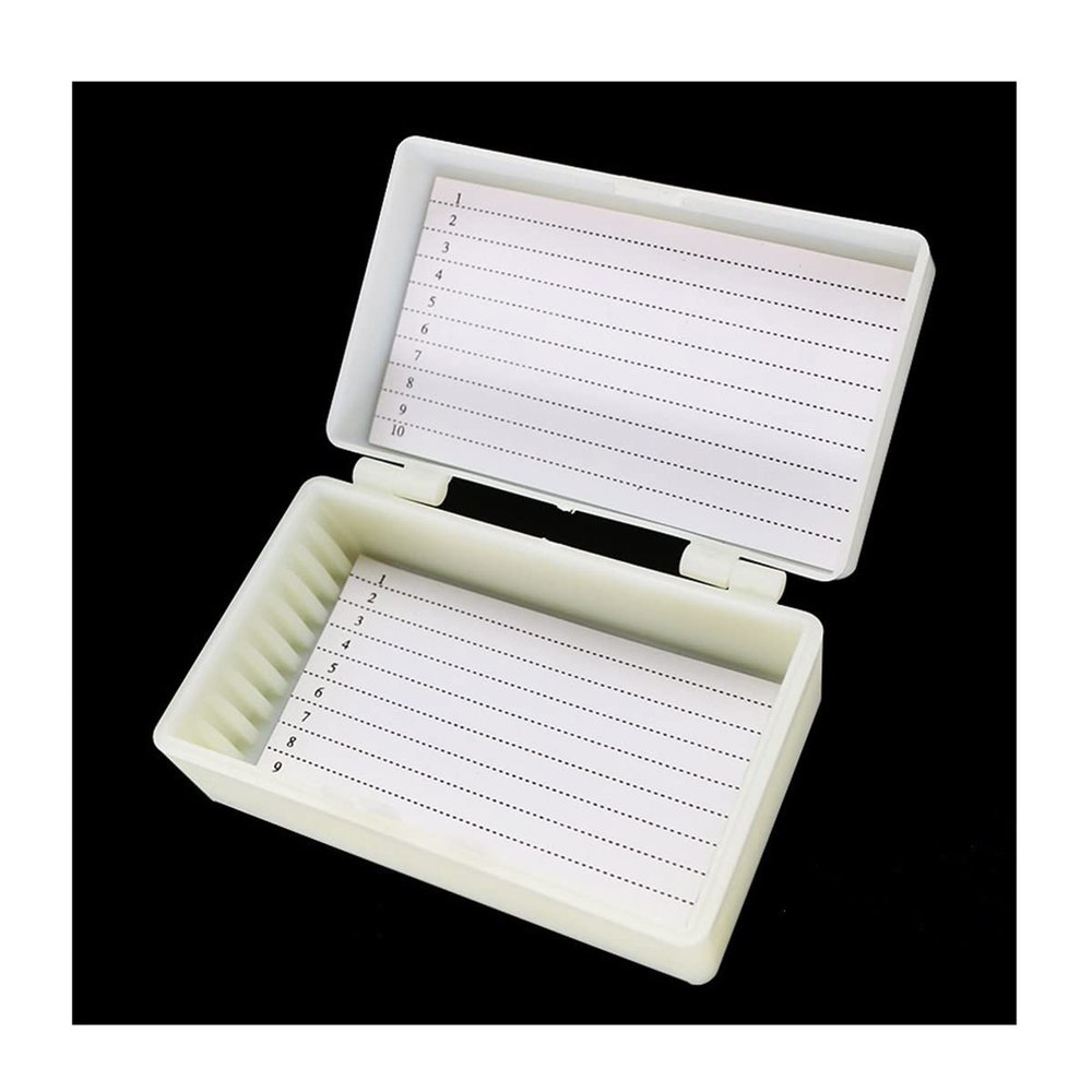 VAKUUM Lab Microscope Slides Microscope Slides Box Case Slice Box for 10 or 25 or 50 or 100 Pieces Microscope Slide Storage Microscope Parts (Size : for 10 Pieces Slides)