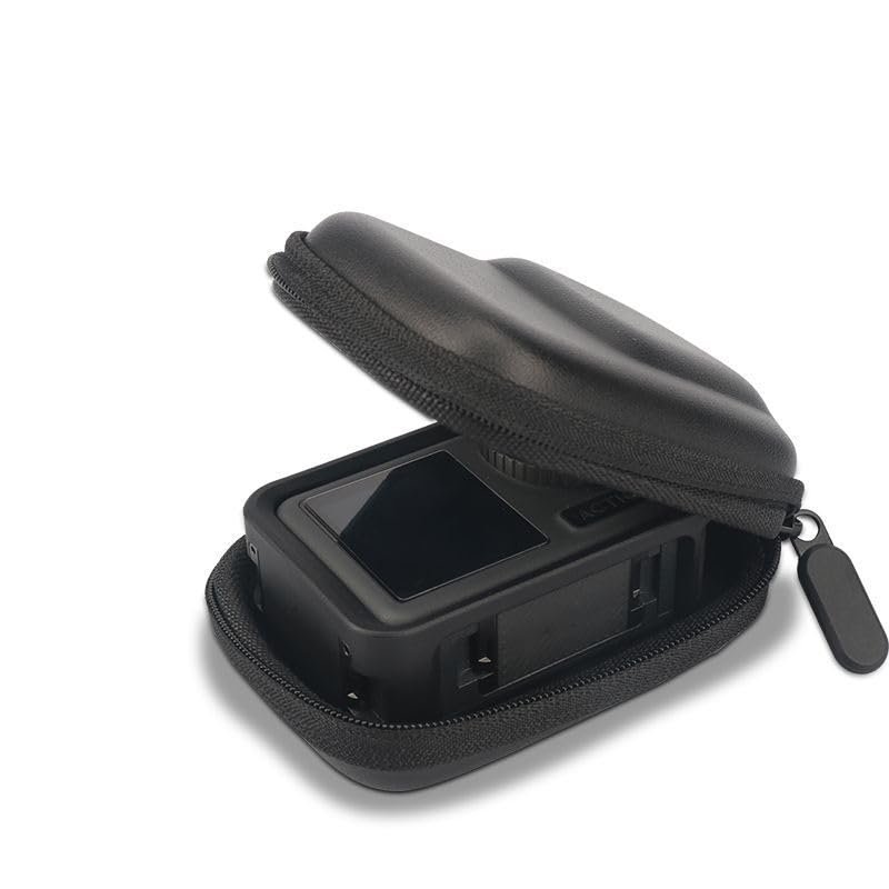 Carrying Case Mini Protective Storage Bag Suitable for DJI action3 Sports Camera Bag Anti-fall Protective Portable Storage Box Accessories (Black)