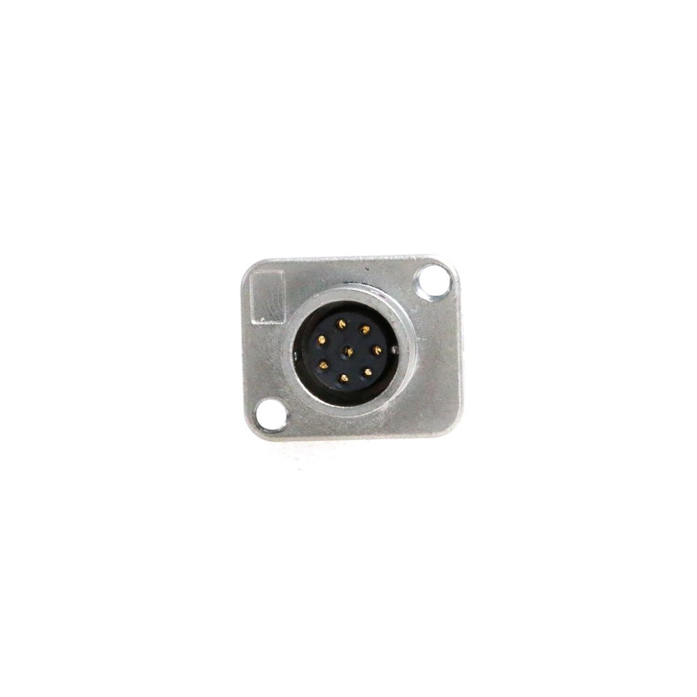 ZBLZGP Hirose MXR-8R-8S 8 Pin Square Panel Mount Female Receptacle, Push Pull Solder Cup Connector for Medical Equipment and Camera Lens Motor