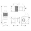 ZBLZGP Hirose MXR-8R-8S 8 Pin Square Panel Mount Female Receptacle, Push Pull Solder Cup Connector for Medical Equipment and Camera Lens Motor view 3