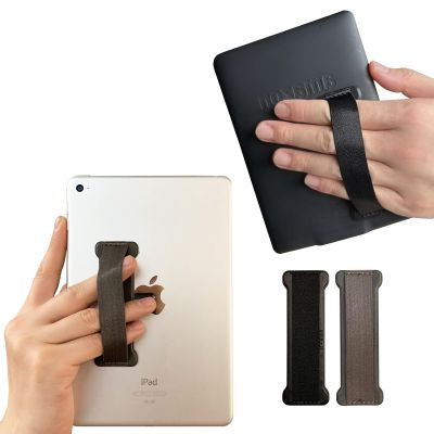 WUOJI Hand Holder Strap for ipad, Tablet Hand Holder Strap, Universal Handle Grip for iPad Kindle, Mini Tablets and Cases (Black Gray) - 2PC