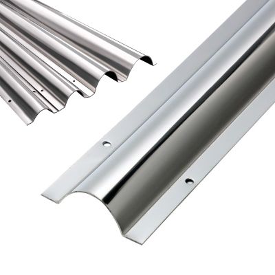 HAIXHX Stainless Steel Cable RacewayHalf Round Extension Cable Concealer System with Screws for Protect Cables & Prevent Trip Hazards(Length 100cm/39.4in,No.4)