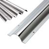 HAIXHX Stainless Steel Cable RacewayHalf Round Extension Cable Concealer System with Screws for Protect Cables & Prevent Trip Hazards(Length 100cm/39.4in,No.4) view 1