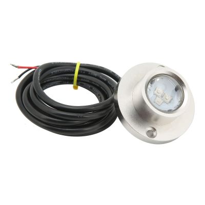 Zerodis White 3-Bead LED Underwater Light, IP68, 12V/24V DC, 5W, 1.5m Line, 54.7x26mm, Boat, Yacht, Pool, Fish Pond