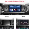 Car Stereo GPS Sat Nav Android 12 10.1'' Head Unit for Toyota Tacoma 2015-2020Support SWC DAB+ OBD DSP DVR+ Video Radio Player WiFi Bluetooth Audio Car Radio view 2
