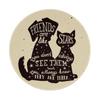 Woyaba Silhouettes of Cute Dog and cat Dog Mouse pad Cute,Gaming Mouse pad Small Non-Slip Round Mouse Pads for Wireless Mouse,Laptop,Desk view 1