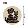 Woyaba Silhouettes of Cute Dog and cat Dog Mouse pad Cute,Gaming Mouse pad Small Non-Slip Round Mouse Pads for Wireless Mouse,Laptop,Desk view 2