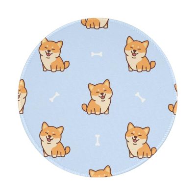 Woyaba Cute Corgi Dog Cartoon Animal Dog Mouse pad Cute,Gaming Mouse pad Small Non-Slip Round Mouse Pads for Wireless Mouse,Laptop,Desk