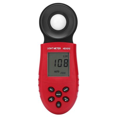 HS1010 Digital Light Meter, Handheld Illuminometer, ABS Material, LCD Display, 1-200000 lx Range, 2.0 Times/Second Measurement Rate